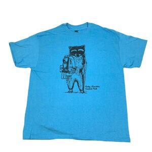 NEW Rocky Mountain National Park Mens Blue Graphic Tee T Shirt Animal Outdoor XL